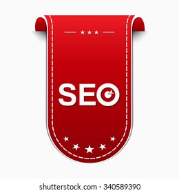 SEO Red Vector Icon Design
