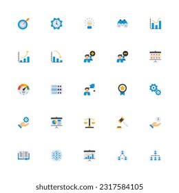 SEO related icon set. Pixel Perfect SEO Flat Style 2D Icon