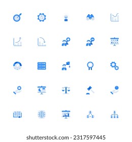 SEO related icon set. Pixel Perfect SEO Monochrome Style 2D Icon