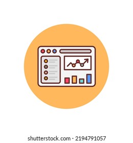 SEO Report icon in vector. Logotype