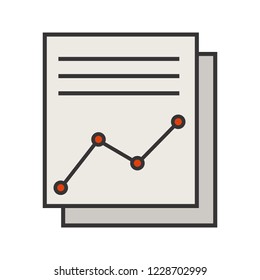SEO report Line filled multi color icon