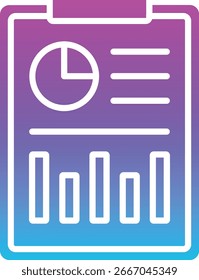 Icono de Vector de informe Seo. Se puede utilizar para aplicaciones de impresión, móviles y de Web.