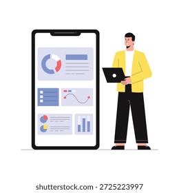 ILUSTRACIÓN VECTORIAL de informe SEO Archivo EPS 10