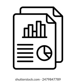 SEO Reporting icon line vector illustration
