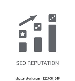 SEO Reputation icon. Trendy SEO Reputation logo concept on white background from Programming collection. Suitable for use on web apps, mobile apps and print media.