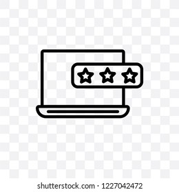 SEO Reputation vector linear icon isolated on transparent background, SEO Reputation transparency concept can be used for web and mobile