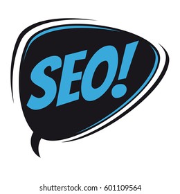 seo retro speech balloon