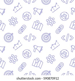 SEO seamless pattern on a white background