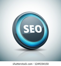 SEO Search Engine Optimisation button illustration