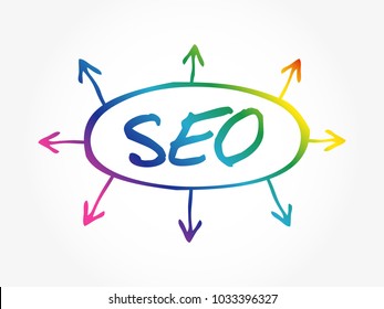 SEO (search engine optimization) arrows direction business concept
