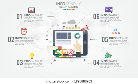 SEO search engine optimization banner web icon for business and marketing