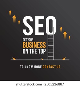 SEO, Concepto de optimización de motores de búsqueda, Desarrollo de negocios, Web, Servicios de marketing digital Diseño Plantilla Vector