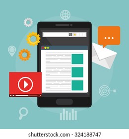 SEO Search Engine Optimization design, vector illustration.