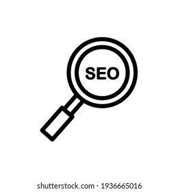 SEO search engine optimization icon. web icon for business and marketing, traffic, ranking, optimization, link and keyword.