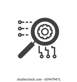 SEO, search engine optimization icon vector, filled flat sign, solid pictogram isolated on white. Symbol, logo illustration. Pixel perfect