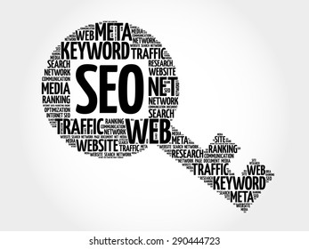 SEO - Search Engine Optimization Key word cloud, business concept
