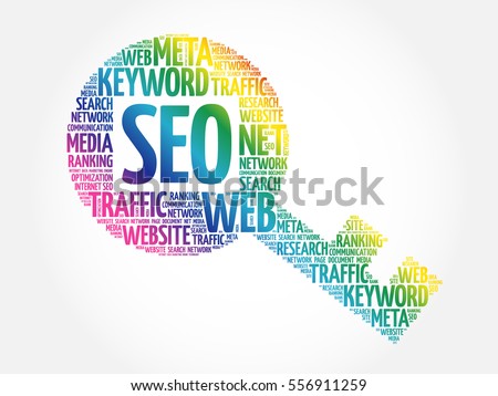 SEO - Search Engine Optimization Key word cloud, business concept