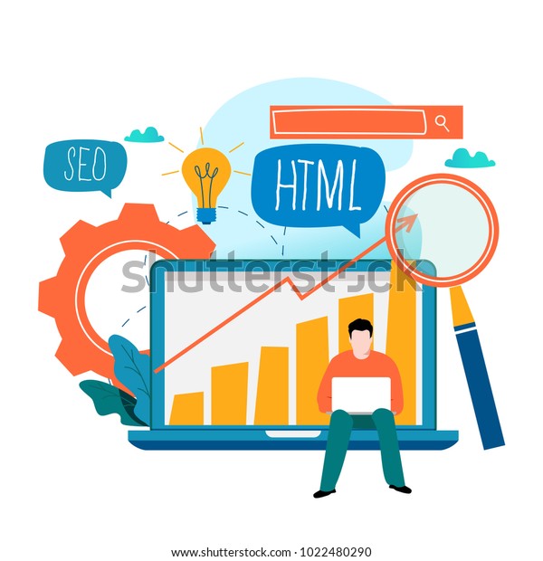 Seo Search Engine Optimization Keyword Research Stock Vector Royalty Free