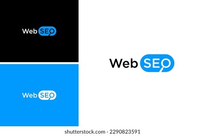 SEO (search engine optimization)  logo with magnifying glass, arrow and cursor symbol