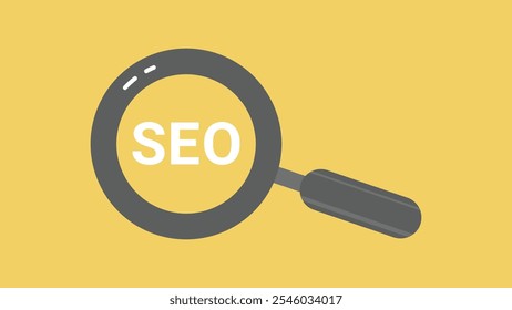 SEO Search Engine Optimization with magnifying glass