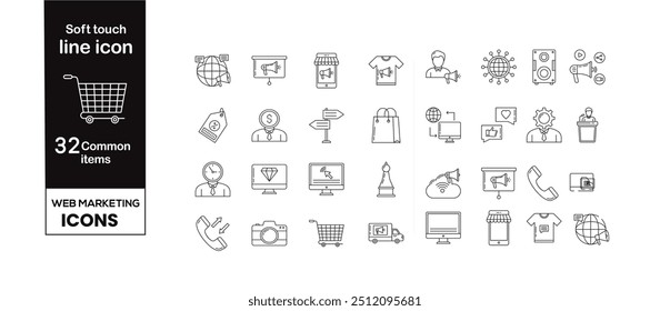 SEO - search engine optimization thin line icons set. seo icon collection. Search optimization symbol. Editable stroke icons. Vector illustration