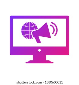 SEO , Search Engine Optimization UI Line Icon with Gradient Color Background