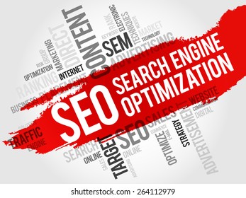 SEO (search engine optimization) word cloud business concept