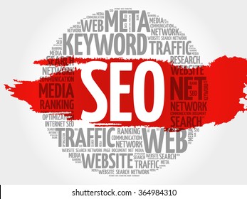 SEO - Search Engine Optimization word cloud, business concept