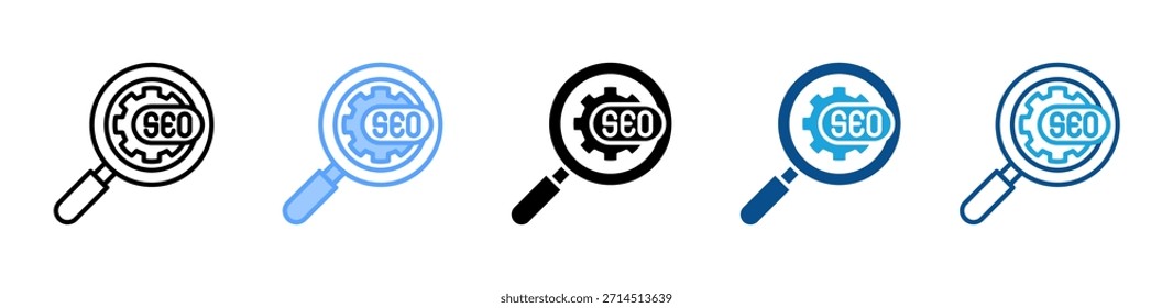 Conjunto de iconos de Búsqueda Seo colección de estilo múltiple