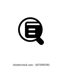 SEO Search Page Glyph Icon, Logo, and illustration Vector