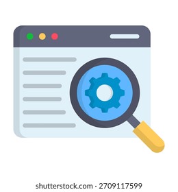 Seo Sem Icon Flat Design Vector Illustration