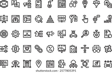 Seo and sem icons High-Quality Vector Icons Collection with Editable Stroke. Ideal for Professional and Creative Projects.