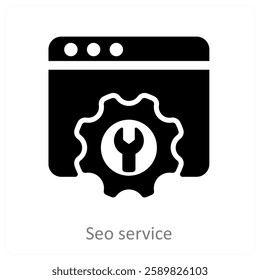 Seo Service and optimization icon concept