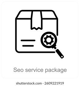 Seo Service Package icon concept