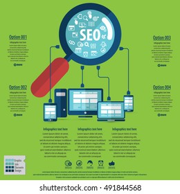 SEO services concept with 20 premium quality SEO icons set.