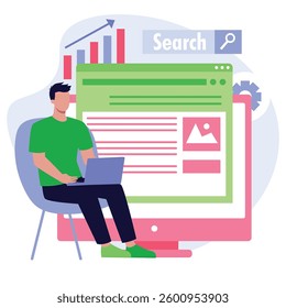 seo services Vector Illustration Which can easily modify or edit


