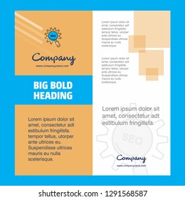 Seo setting  Company Brochure Title Page Design. Company profile, annual report, presentations, leaflet Vector Background