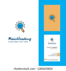 Seo setting  Creative Logo and business card. vertical Design Vector