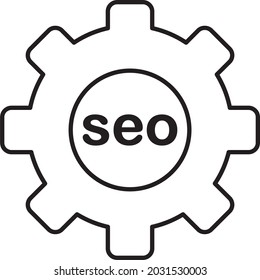 SEO settings icon,  Part of SEO pack icons, Search engine optimization vector illustrator