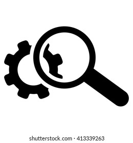 Seo Setup vector icon. Style is flat icon symbol, black color, white background.