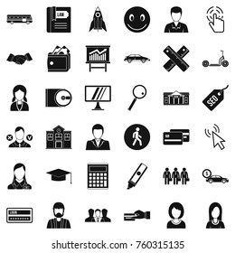 Seo for site icons set. Simple style of 36 seo for site vector icons for web isolated on white background