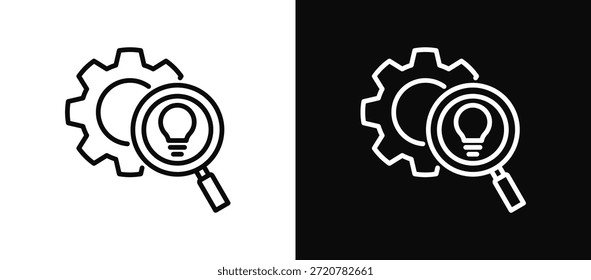 Conjunto de iconos de solución Seo en blanco y negro