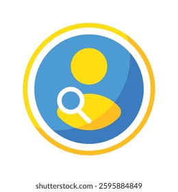 Seo Specialist With Flat Style Icon Vector