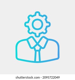 Seo specialist icon in gradient style about marketing and seo, use for website mobile app presentation