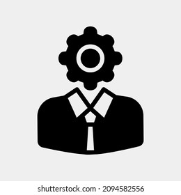 Seo specialist icon in solid style about marketing and seo, use for website mobile app presentation