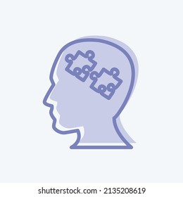 SEO Specialist Icon in trendy two tone style isolated on soft blue background