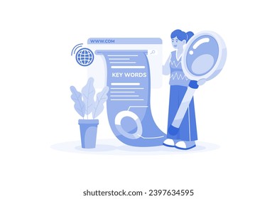 SEO specialist researching keywords for client's site.