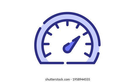 seo speed performance optimize single isolated icon with dash or dashed line style