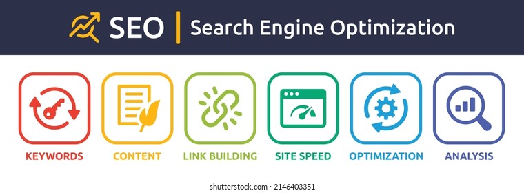 SEO stands for Search Engine Optimization vector illustration.