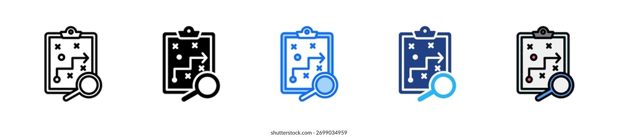 Seo Strategy Icon Set Multiple Style Collection